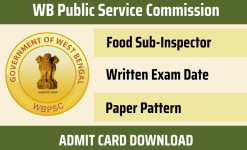 WBPSC Food SI Admit Card WBPSC Food SI Admit Card